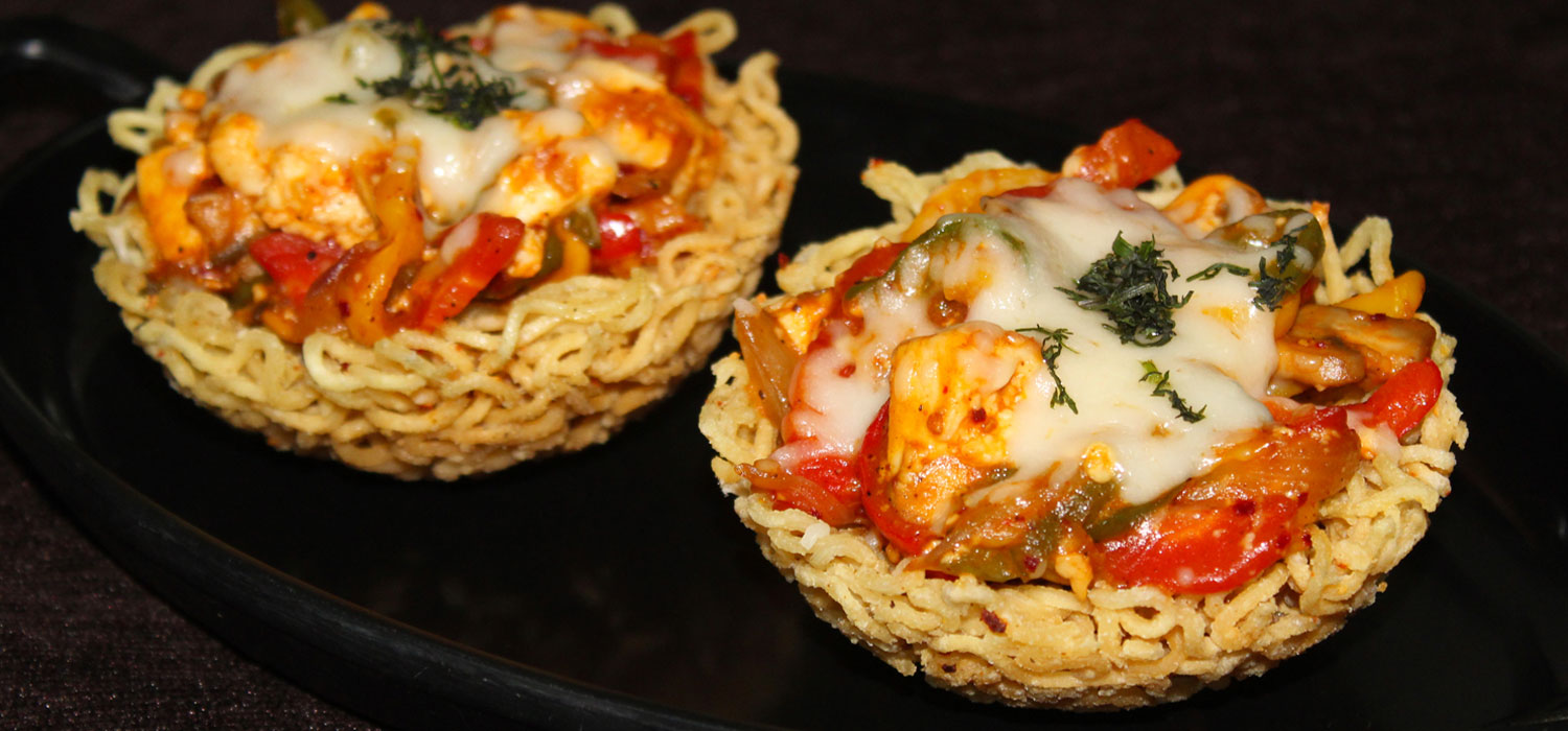 Cheesy MAGGI Baskets Recipe