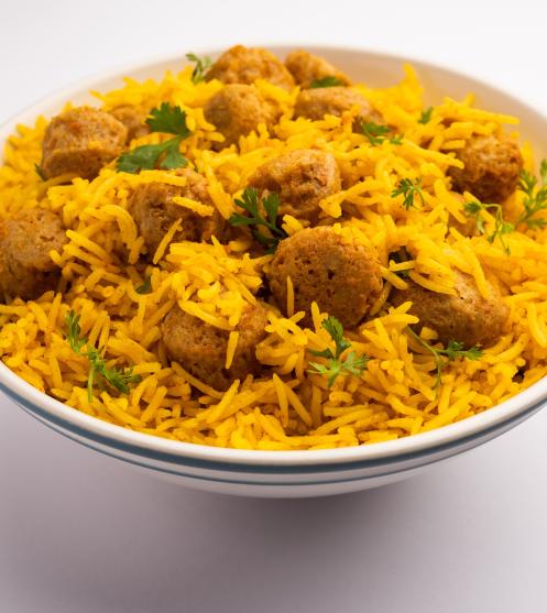 Dum Soya Biryani Recipe